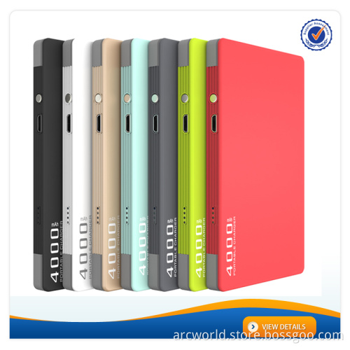 AWC621 4000mAh 3.7v Mobile Phone Battery Credit Card Size All in One Mobile Phone Charger Dual Charger